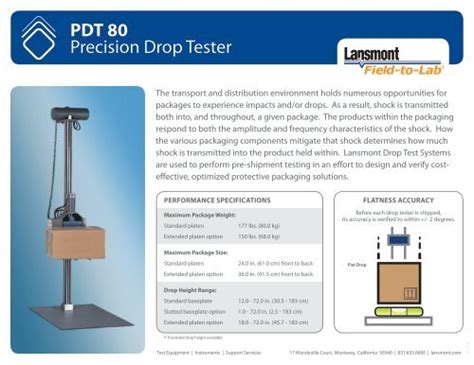 drop tester pdt 80|PDT 80 Precision Drop Tester .